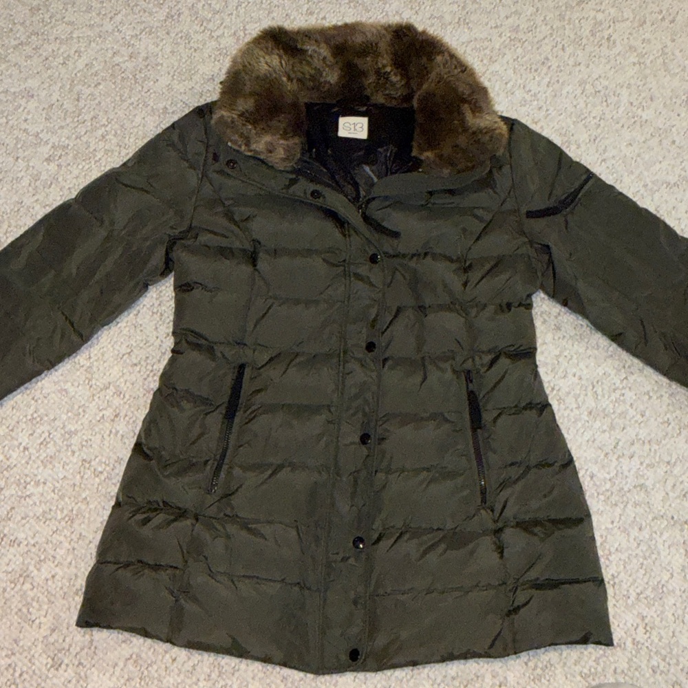 S13 New York Olive Green Coat